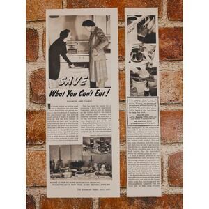 1944 Dehydrating "Save What You Can't Eat" Vtg Print Article by Elizabeth Talbot
